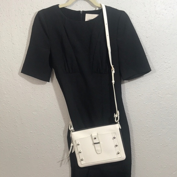 Botkier NWT White Pebbled Leather Expandable Crossbody Handbag - Picture 1 of 16